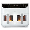 MEDION® LIFE® P20 XXL Twin Doppelzonen-Heißluftfritteuse MD 11760, 100 Rezepte in der Life+ App, 2 separate Garzonen, 9 Automatikprogramme, 8,7 L Gesamt-Nutzinhalt, 2.600 Watt, Temperatur einstellbar bis 200 °C