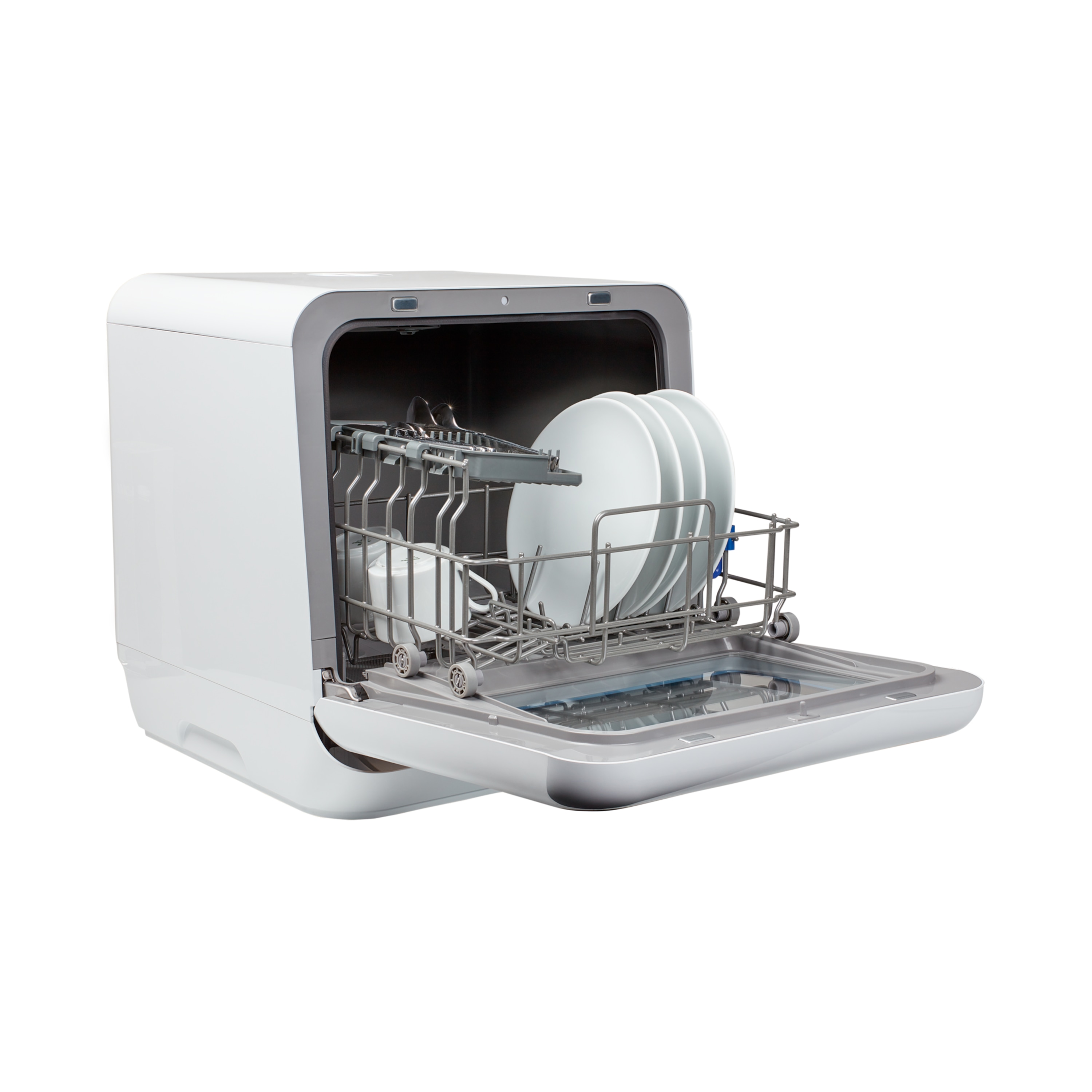 MEDION® LIFE® Mini-Geschirrspüler DWT20 (MD37763), für 2 Gedecke, 6 Reinigungsprogramme, Startzeitvorwahl
