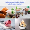 MEDION® LIFE® Eismaschine MD 10169, Kapazität für 1 L Eis, kein Vorkühlen notwendig, entnehmbarer Aluminium-Eisbehälter, geeignet für die Zubereitung von Eiscreme, Frozen Yoghurt & Sorbet