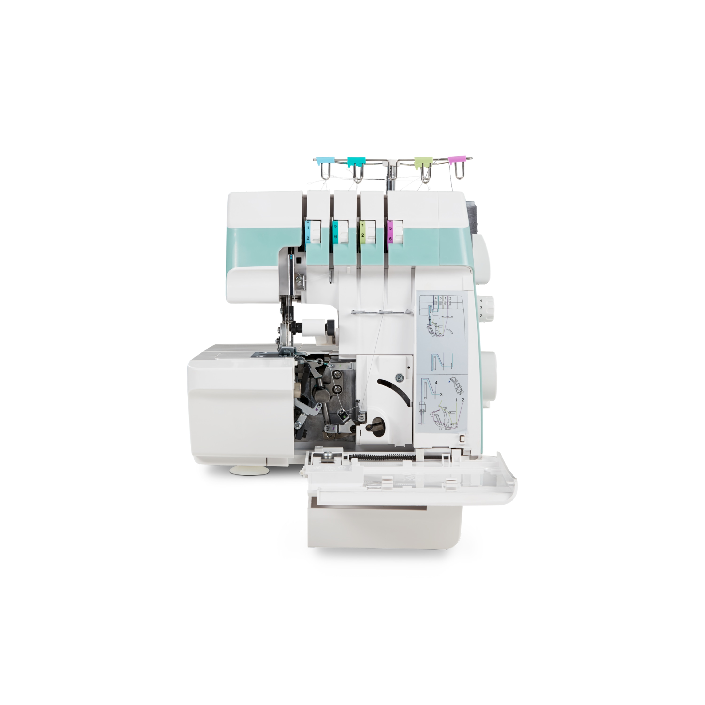 MEDION® LIFE® Overlock-Nähmaschine SO90 (MD19169), 90 Watt Motorleistung, LED Nählicht, Nähen mit 4 Fäden gleichzeitig, umfangreiches Zubehör