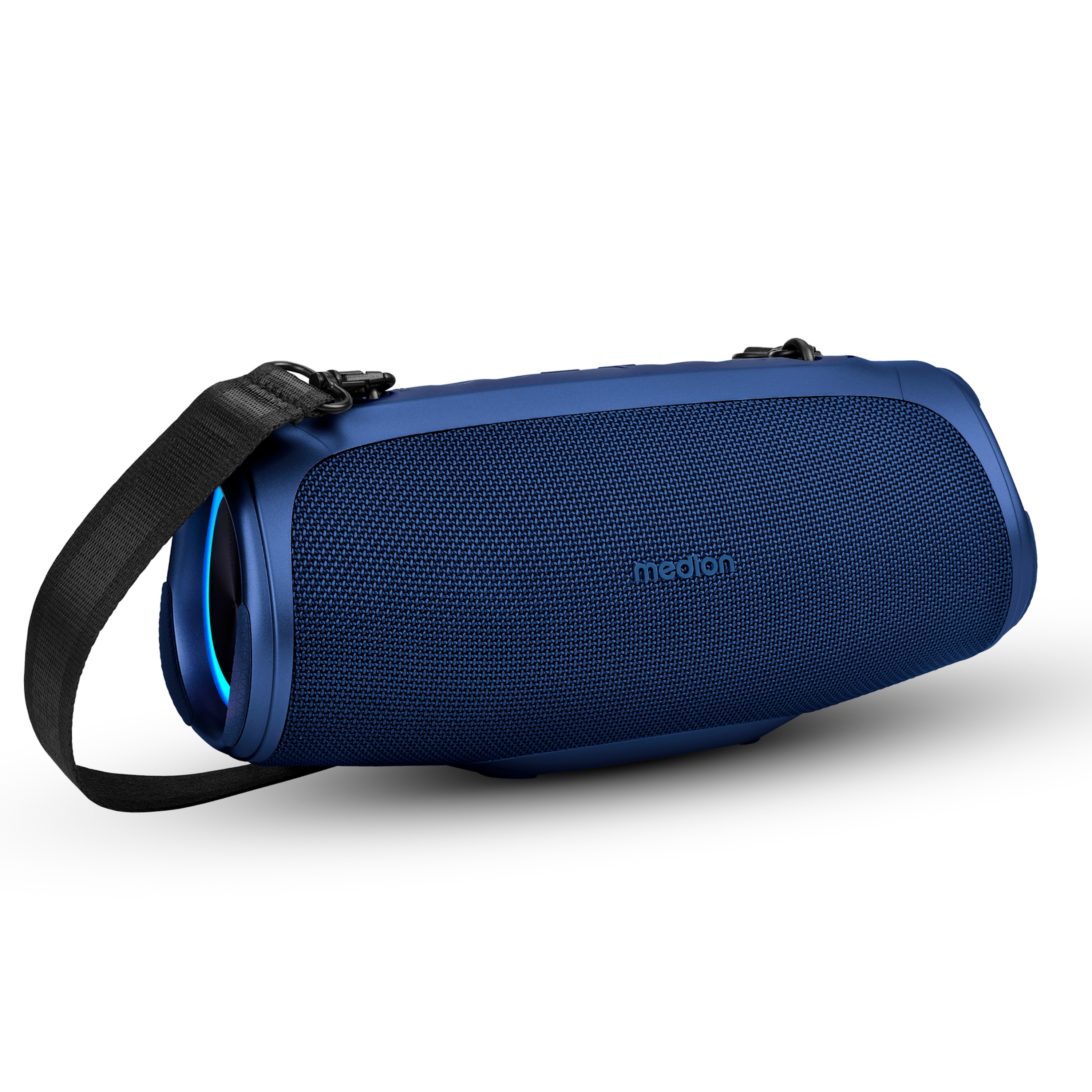 MEDION® LIFE® P61746 Tragbarer Bluetooth® Lautsprecher M, Dual Illuminated (RGB-Lichteffekte), Bluetooth® 5.3, integrierter Akku mit bis zu 42 Stunden Laufzeit, robustes & mobiles Design, 2 x 15 W RMS