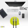 WENTRONIC USB-C auf USB-C Textilkabel mit Metallsteckern, robustes & flexibles Kabel, ca. 10 x schneller als USB 2.0