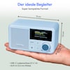 MEDION® LIFE® S66822 Tragbares DAB+ Radio, Farb-TFT Display 3,73 cm (1,47''), DAB+/UKW-Radio (je 40 Senderspeicher), Bluetooth® 5.3, integrierter Akku, extra kompakt, 2 W RMS