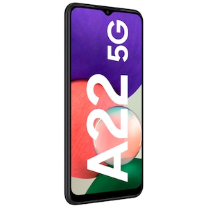 SAMSUNG Galaxy A22 5G 64 GB, grau, inklusive Magnetic Ring Holder, Displayschutz und Soft Cover