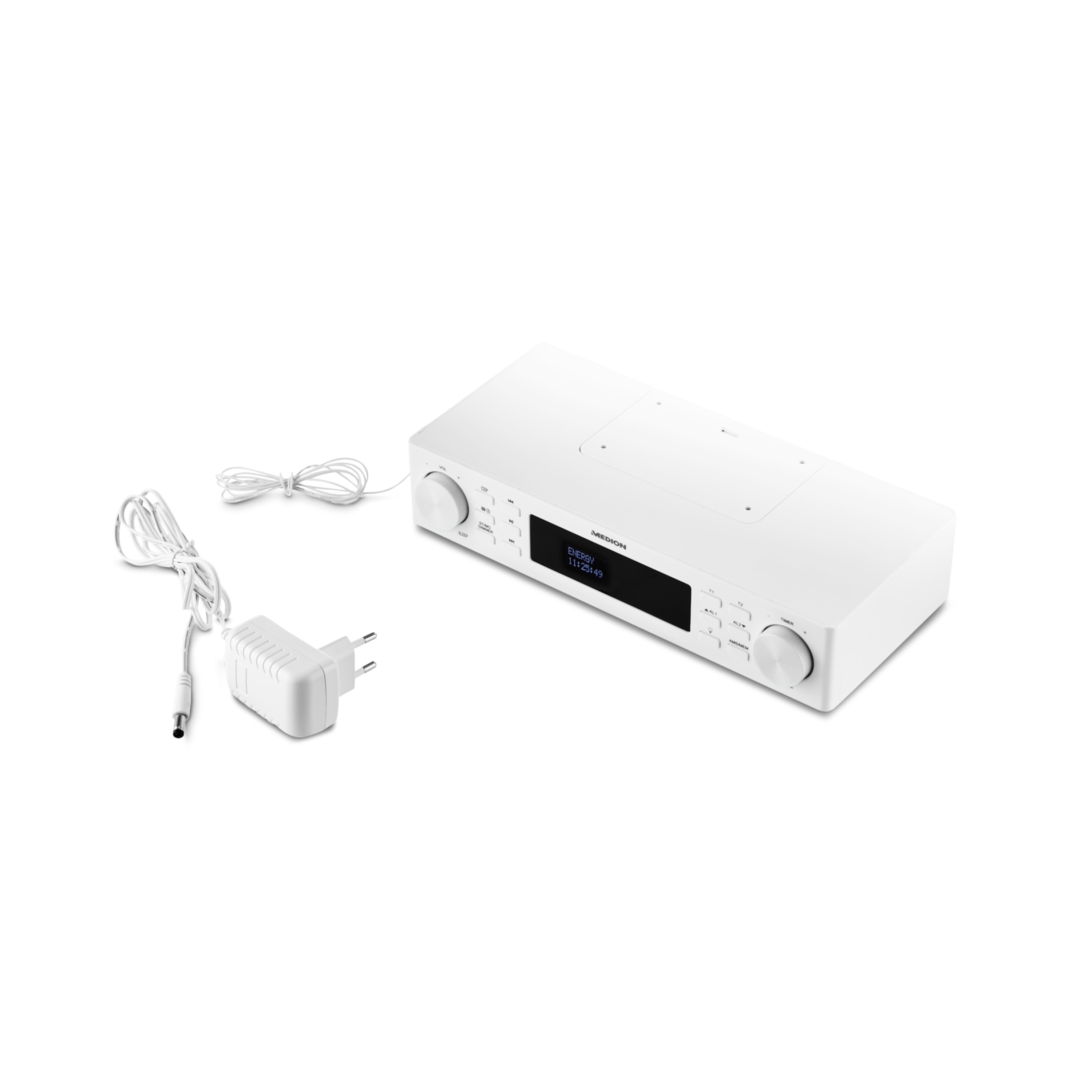 MEDION® LIFE® E66094 DAB+ Küchenradio, LCD Display, DAB+/PLL-UKW Radio, Bluetooth® 5.0, LED-Beleuchtung, 2 x 1,5 W RMS