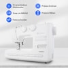 MEDION® LIFE® Freiarm-Nähmaschine SM60 (MD10689), einstellbare Stichlänge und Stichbreite, automatischer Einfädler, 60 verschiedene Stichmuster, integriertes Zubehörfach, 60 Watt Motorleistung