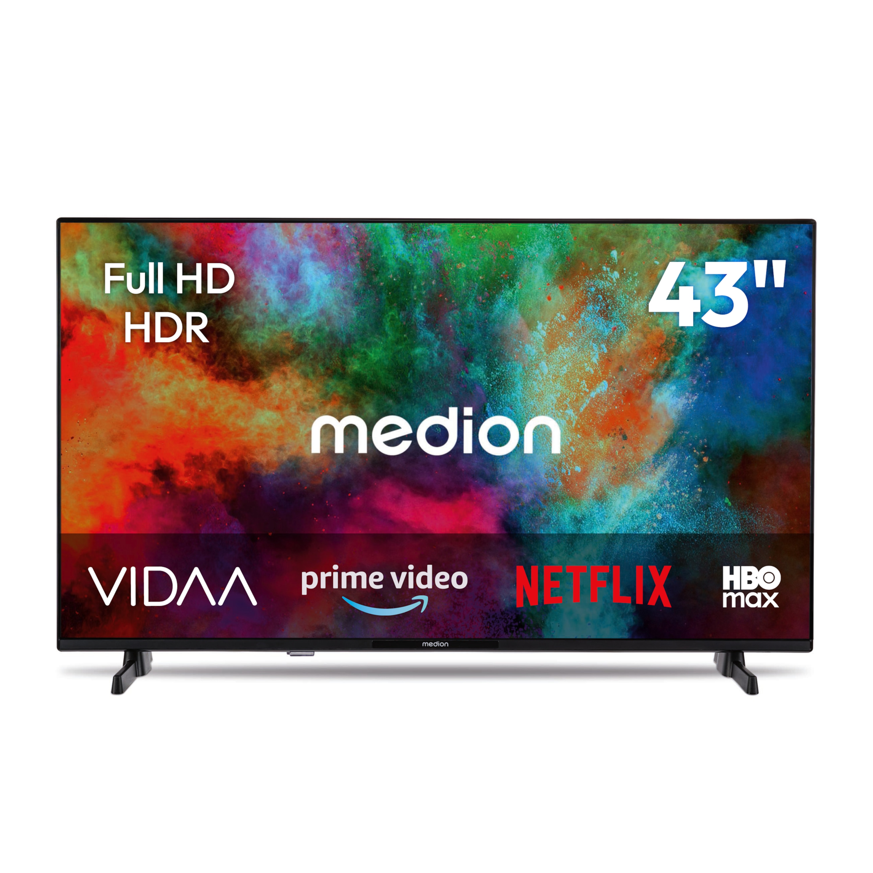 MEDION® LIFE MD 843101 Smart-TV (2026), 108 cm (43'') FHD Display, HDR, PVR ready, Bluetooth®, VIDAA App Store, HBO Max, MagentaTV, NETFLIX, Disney+, Paramount+ & Amazon Prime Video App