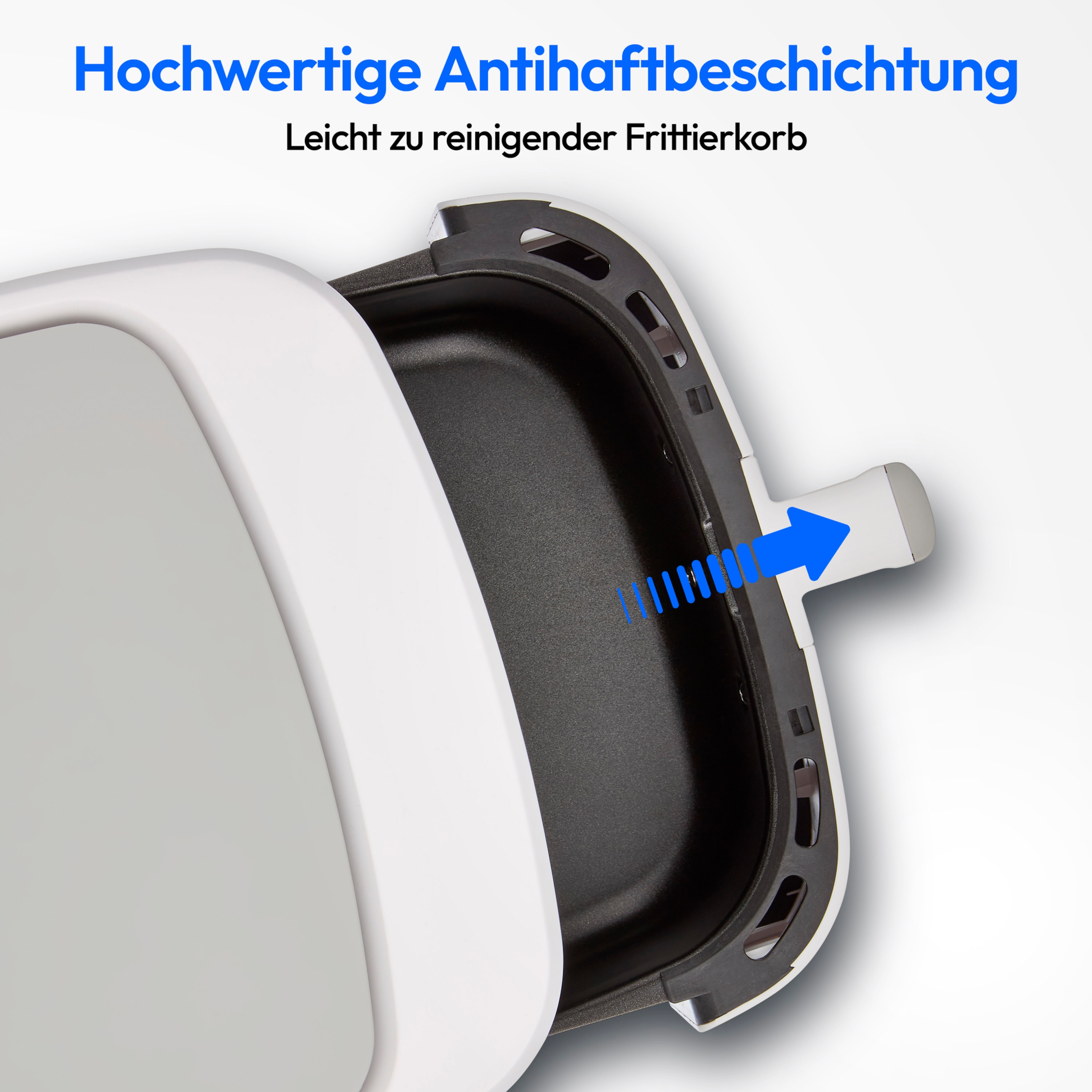 MEDION® LIFE® P10 XL Duo matt Heißluftfritteuse MD 11750, 100 Rezepte in der Life+ App, mit 2 Heizelementen, 2.150 W Gesamtleistung, ölfreies Frittieren, 9 Automatikprogramme, 6,8 L Nutzinhalt