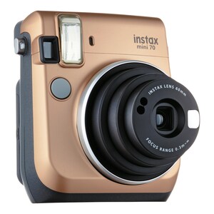 FUJIFILM Instax Mini 70 Sofortbildkamera, einziehbares Objektiv, Optischer Realbildsucher, eingebauter Blitz