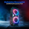 MEDION® LIFE® PE-1 Pure Partylautsprecher, PLL-UKW Radio, Bluetooth® 5.4, satter Sound, verschiedene Lichteffekte, X-Bass Bassanhebung, inkl. Mikrofon, 2 x 25 W RMS Ausgangsleistung