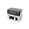 MEDION® LIFE® P25 XXL Flex M Heißluftfritteuse MD100057 weiß, 100 Rezepte in der Life+ App, 2 separate Garzonen, 10 Automatikprogramme, 10,8 L Gesamt-Nutzinhalt, 3.040 Watt, Temperatur einstellbar bis 200 °C