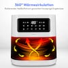 MEDION® LIFE® E40 XL Heißluftfritteuse MD 11740, 100 Rezepte in der Life+ App, ölfreies Frittieren, 9 Automatikprogramme, 5,2 L Korbvolumen