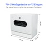 MEDION® LIFE® Tischgeschirrspüler DWT51 (MD 37766), 7 Reinigungsprogramme, Eimer-Funktion und Wasseranschluss, für 5 Gedecke, EasyFit Design, Touch-Bedienfeld, LED-Display