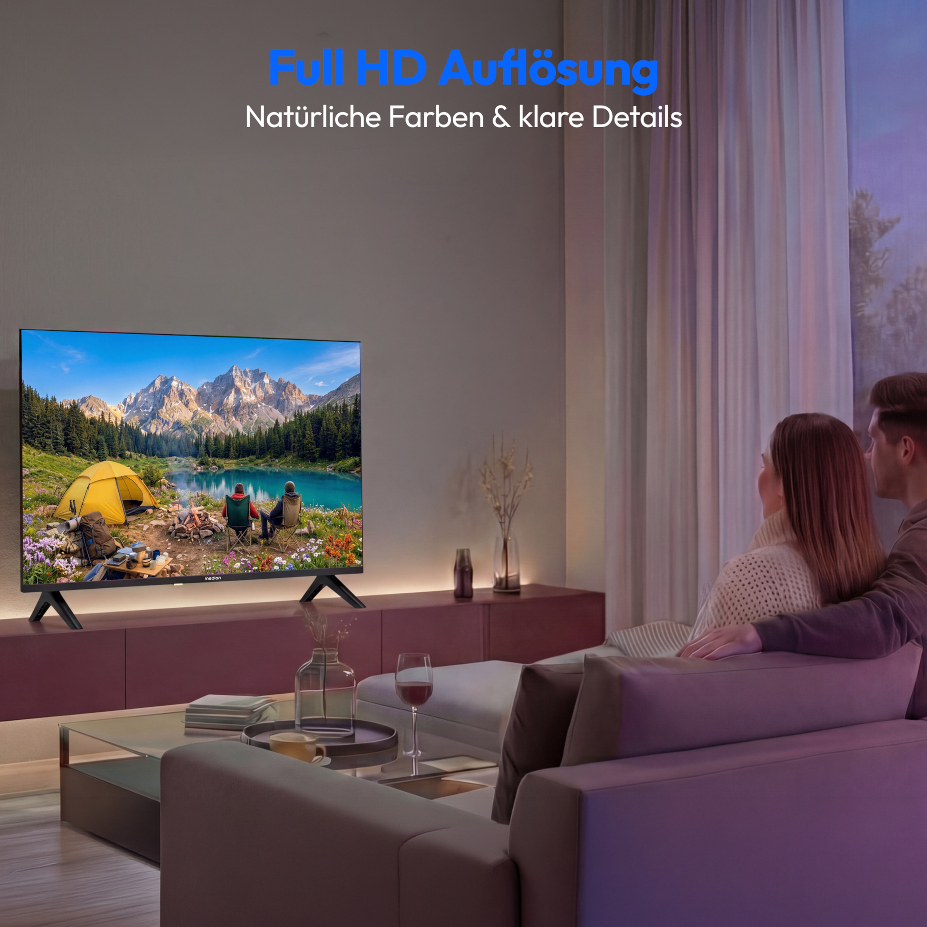 MEDION® LIFE MD 843102 Smart-TV - Modell 2026, 108 cm (43'') Full HD Display, PVR ready, HD Triple Tuner, VIDAA App Store, NETFLIX, Disney+, DAZN, Amazon Prime Video, Paramount+, Apple TV, Magenta TV, HBOmax, RTL+, Joyn App