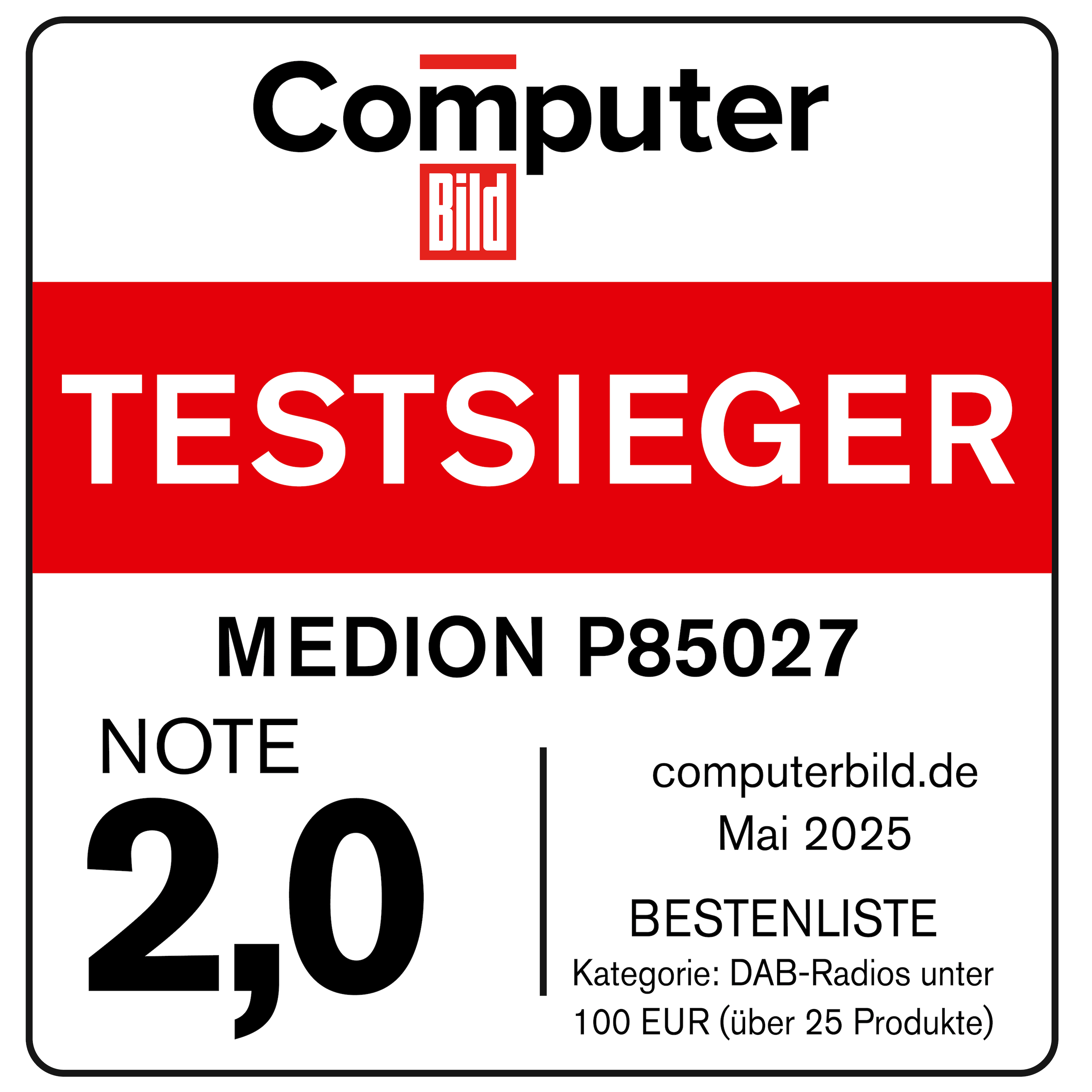 Testsieger Computerbild