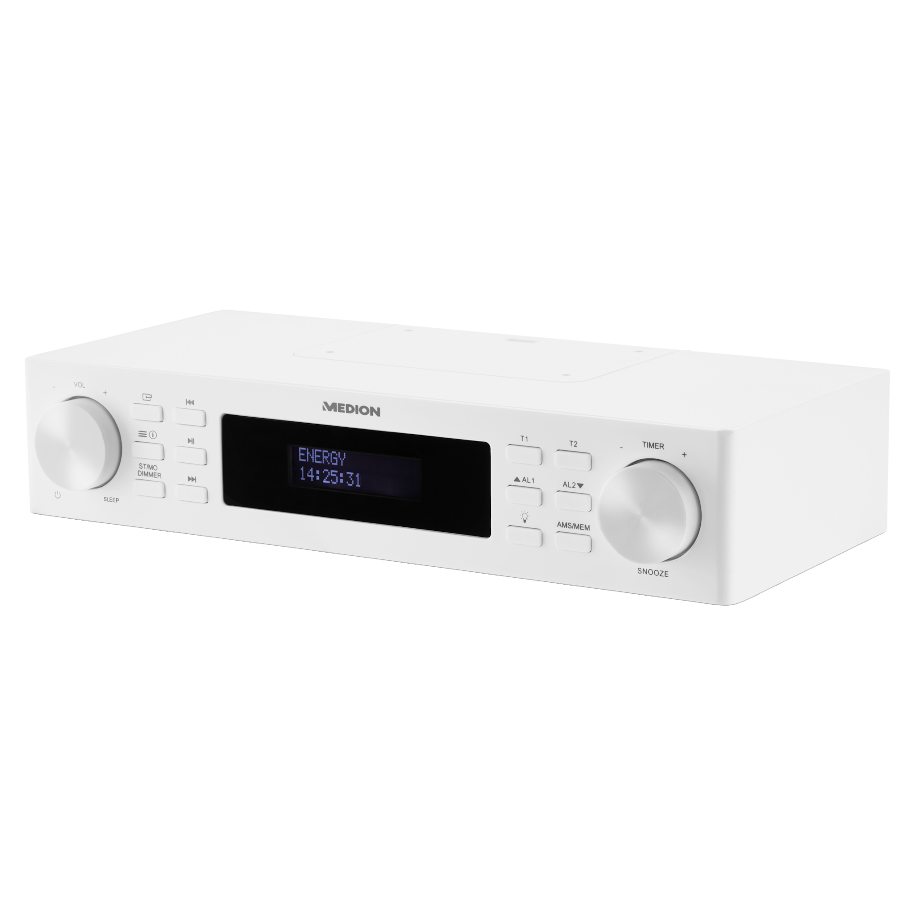 MEDION® LIFE® E66094 DAB+ Küchenradio, LCD Display, DAB+/PLL-UKW Radio, Bluetooth® 5.0, LED-Beleuchtung, 2 x 1,5 W RMS