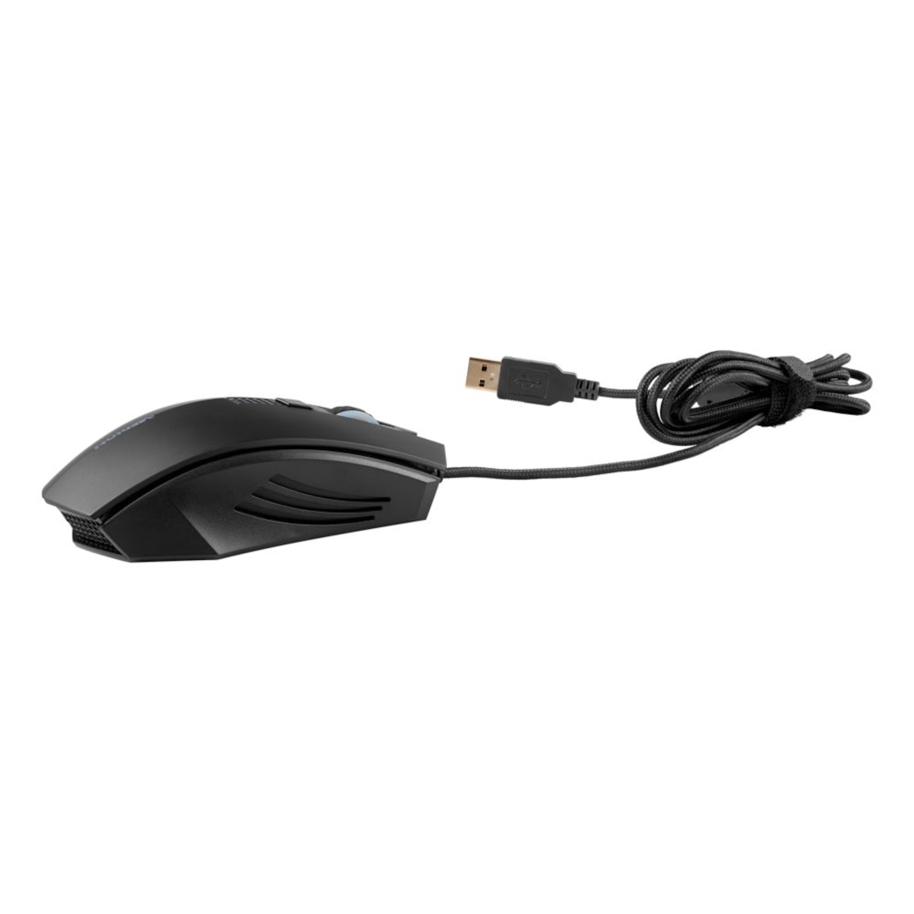 MEDION® E81091 6-Tasten Maus, mit LED-Beleuchtung, optische Auflösung bis zu 2.400 dpi, vergoldeter USB-Stecker