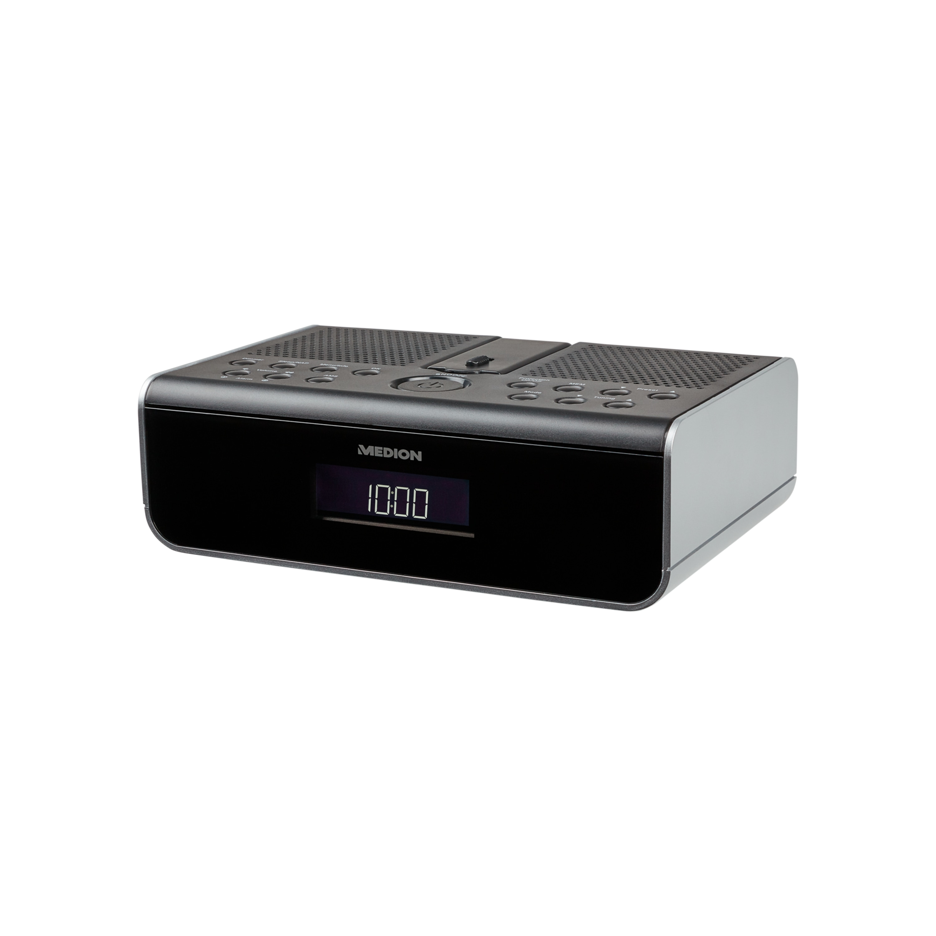 MEDION® LIFE® P66258 DAB+ Uhrenradio mit Uhrzeitprojektion, LC-Display mit Hintergrundbeleuchtung, DAB+&PLL-UKW Radio, manueller und automatischer Sendersuchlauf